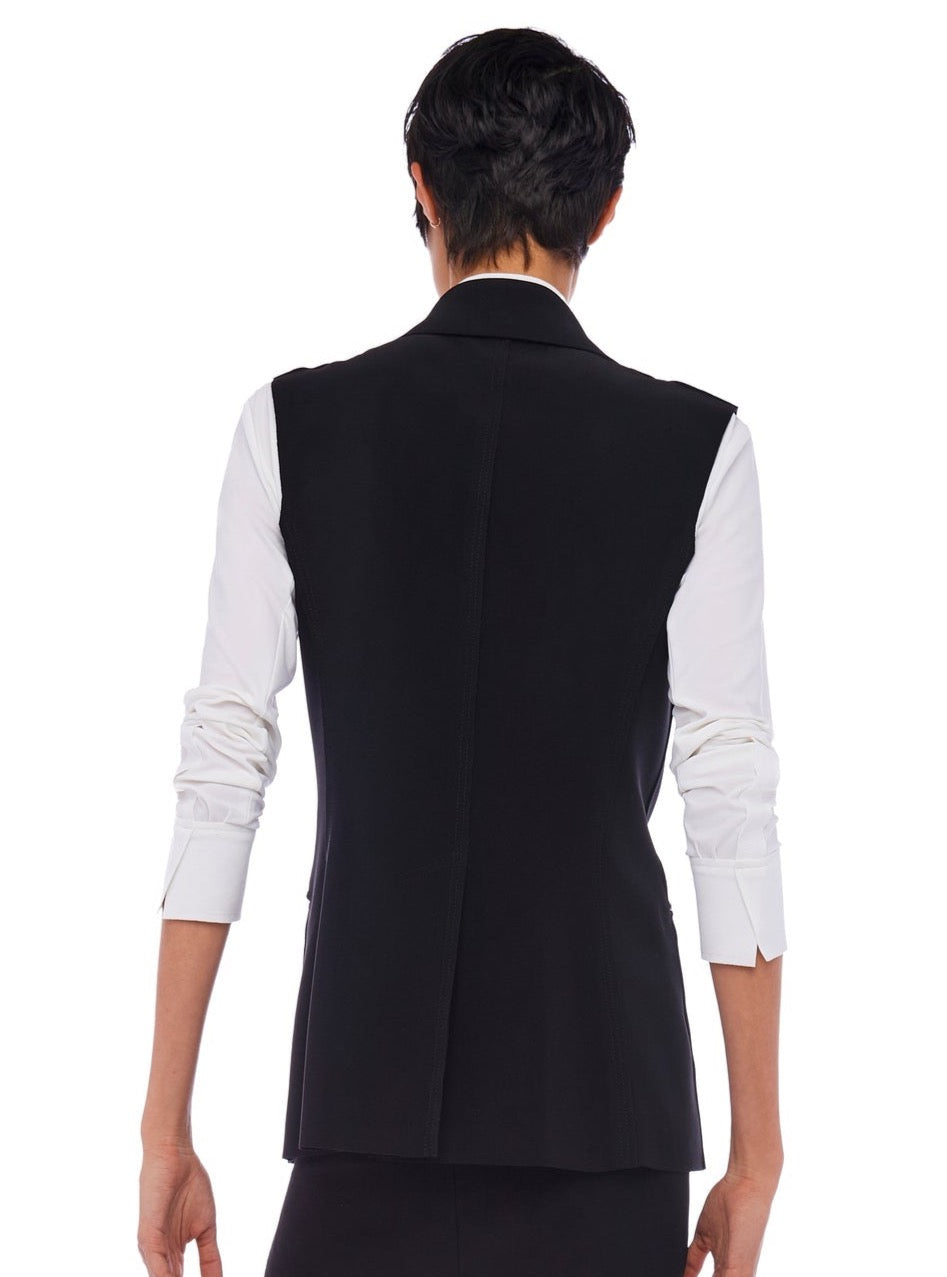 Norma Kamali Sleeveless Single Breasted Jacket