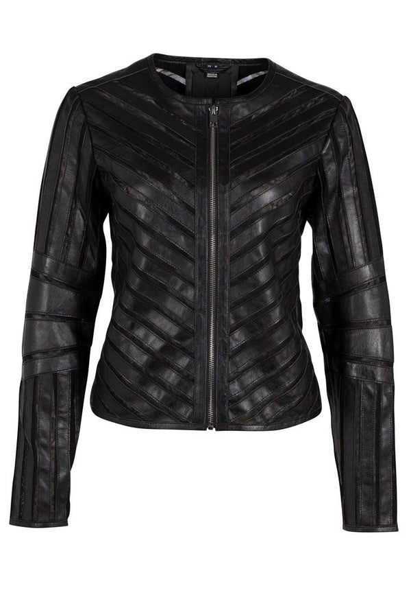 Mauritius Leather Jacket With Mesh in Black - Size XXL Available