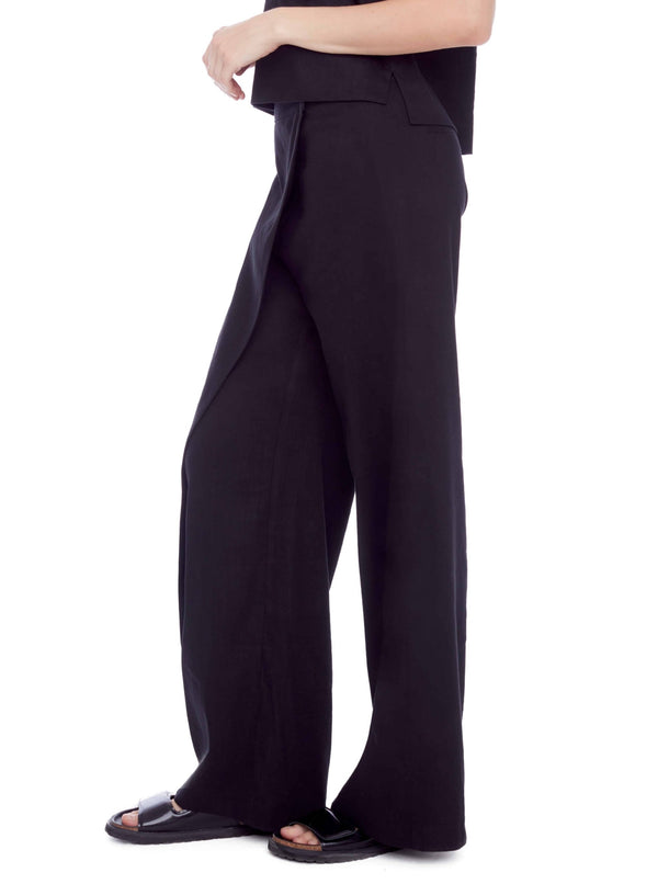 I Love Tyler Madison Darcy Linen Pant in Black