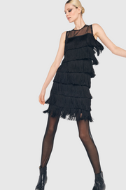 Norma Kamali All Over Fringe Dress - Size XL Available