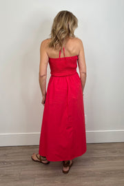 Deluc Osorio Smocked Halter A-Line Dress