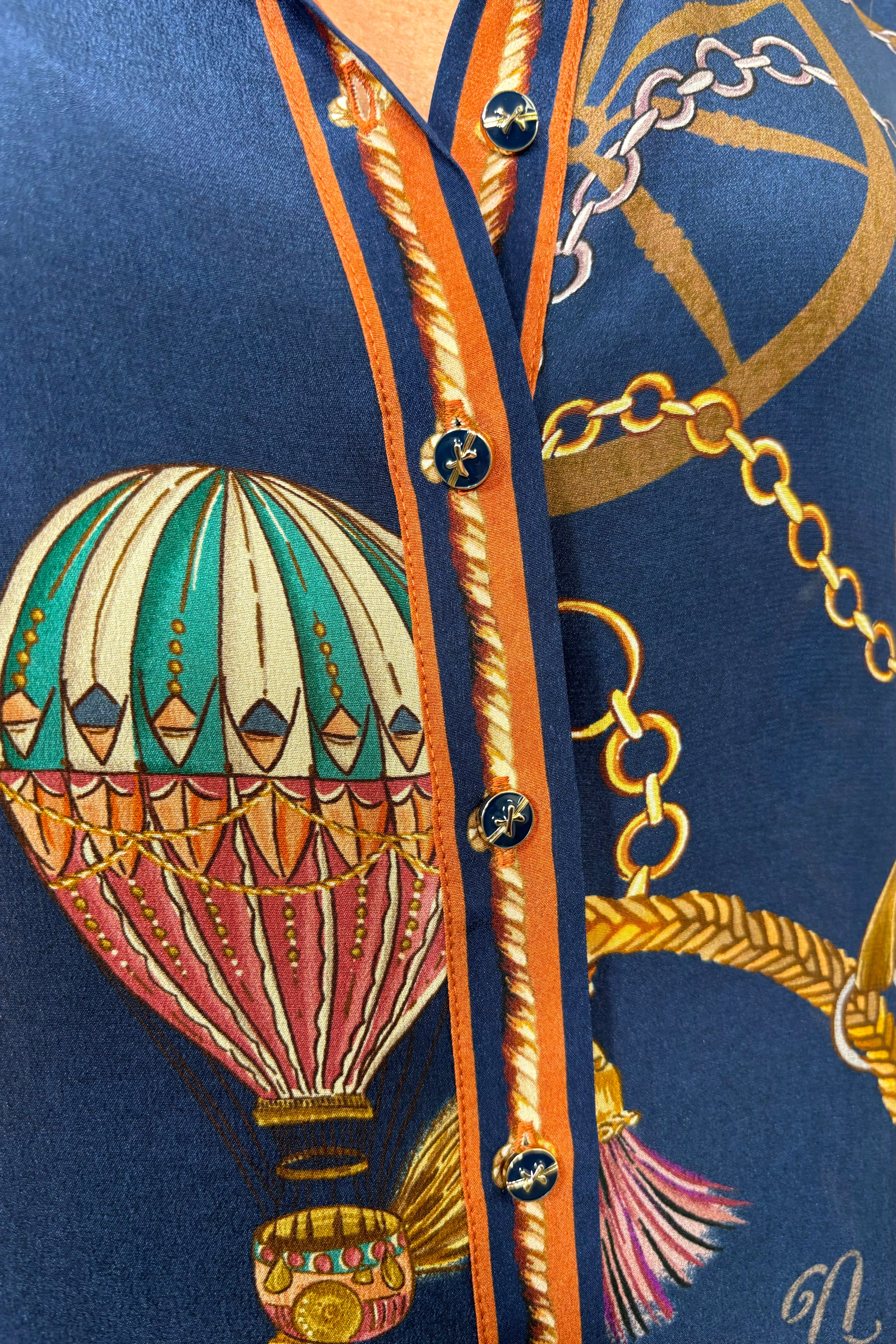 Hale Bob Cleo 100% Silk Blouse