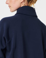 Spanx AirEssentials Half-Zip Sweatshirt in Timeless Navy
