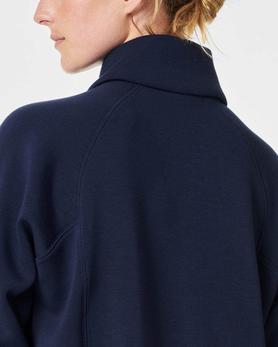 Spanx AirEssentials Half-Zip Sweatshirt in Timeless Navy
