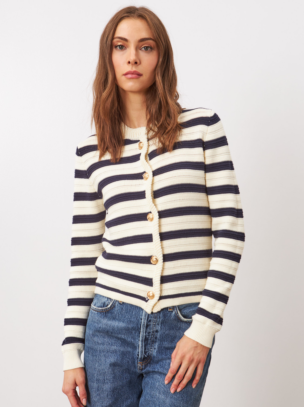 Line Camille Stripped Cardigan