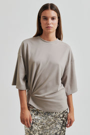 Second Female Missouri Gathered Front Tee in Elephant Skin