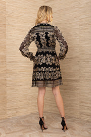 Hale Bob Jaycee Silk Burnout Dress