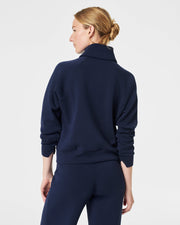 Spanx AirEssentials Half-Zip Sweatshirt in Timeless Navy