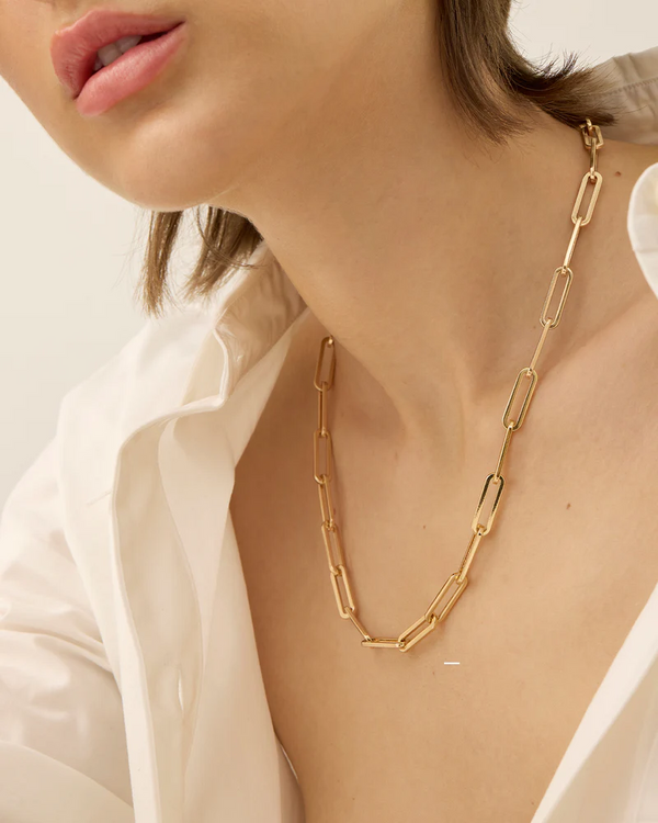 Jenny Bird Andi Slim Chain Necklace in Gold