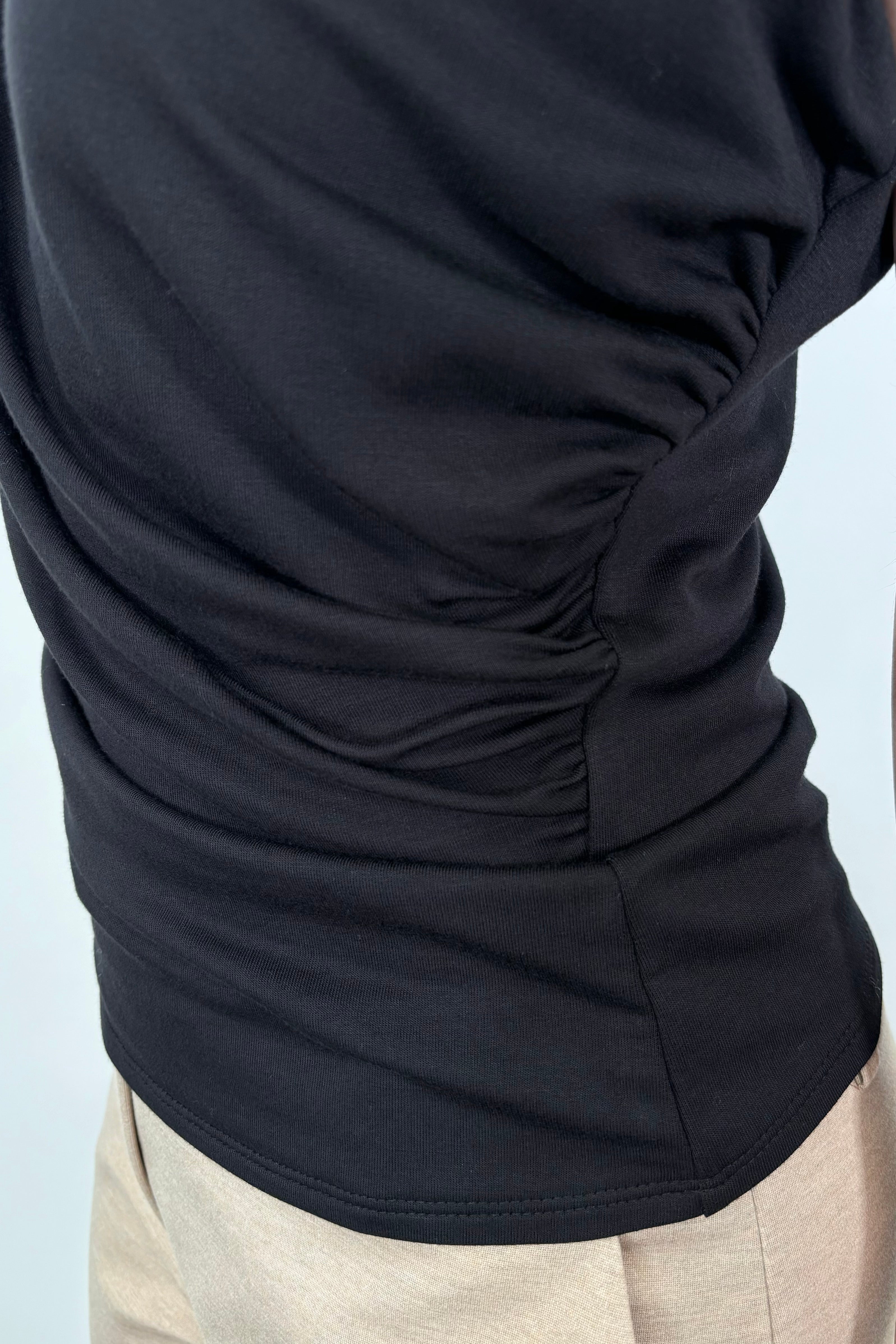 Knit Ruched Drape Top By I Love Tyler Madison