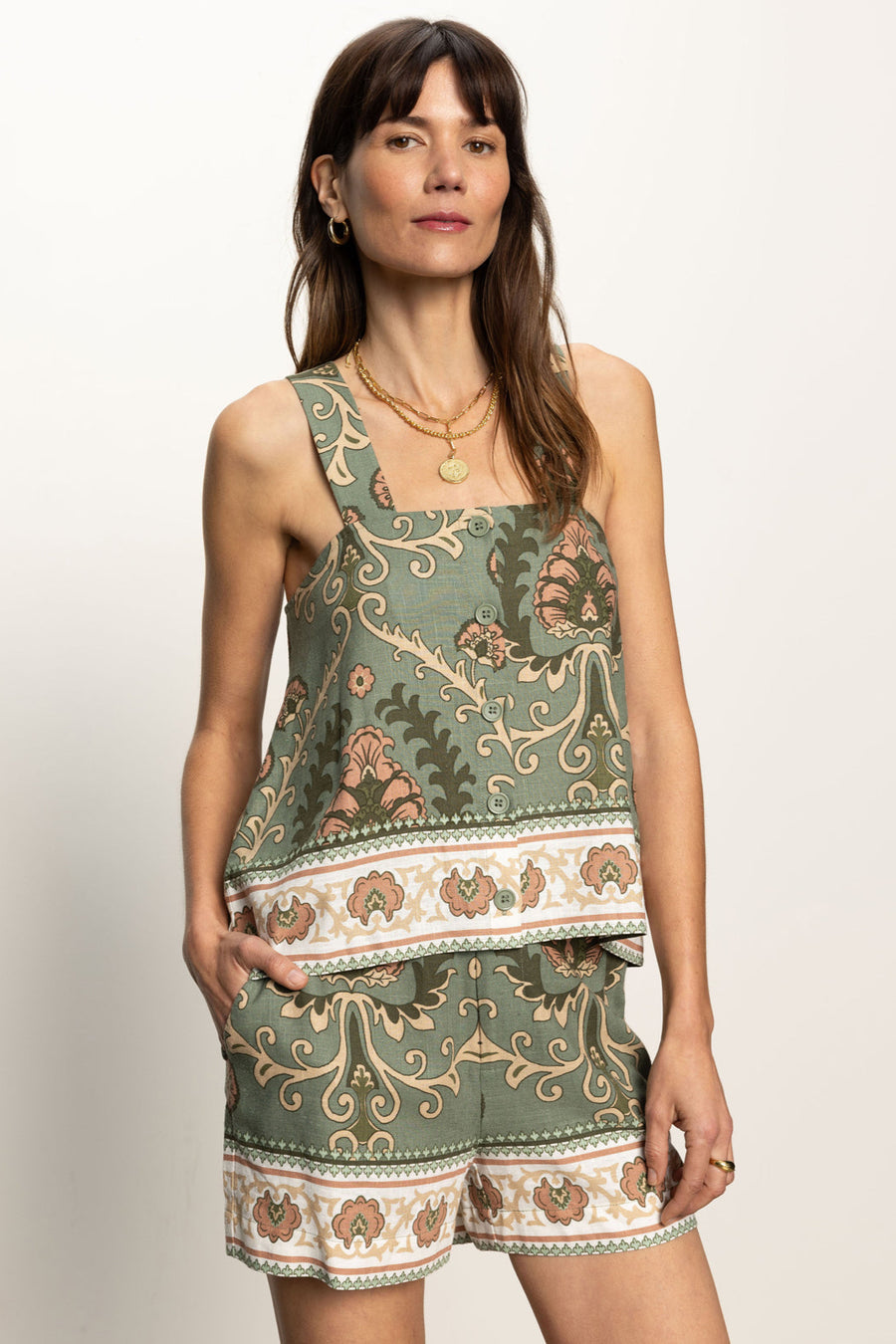 Sanctuary Button Back Cami