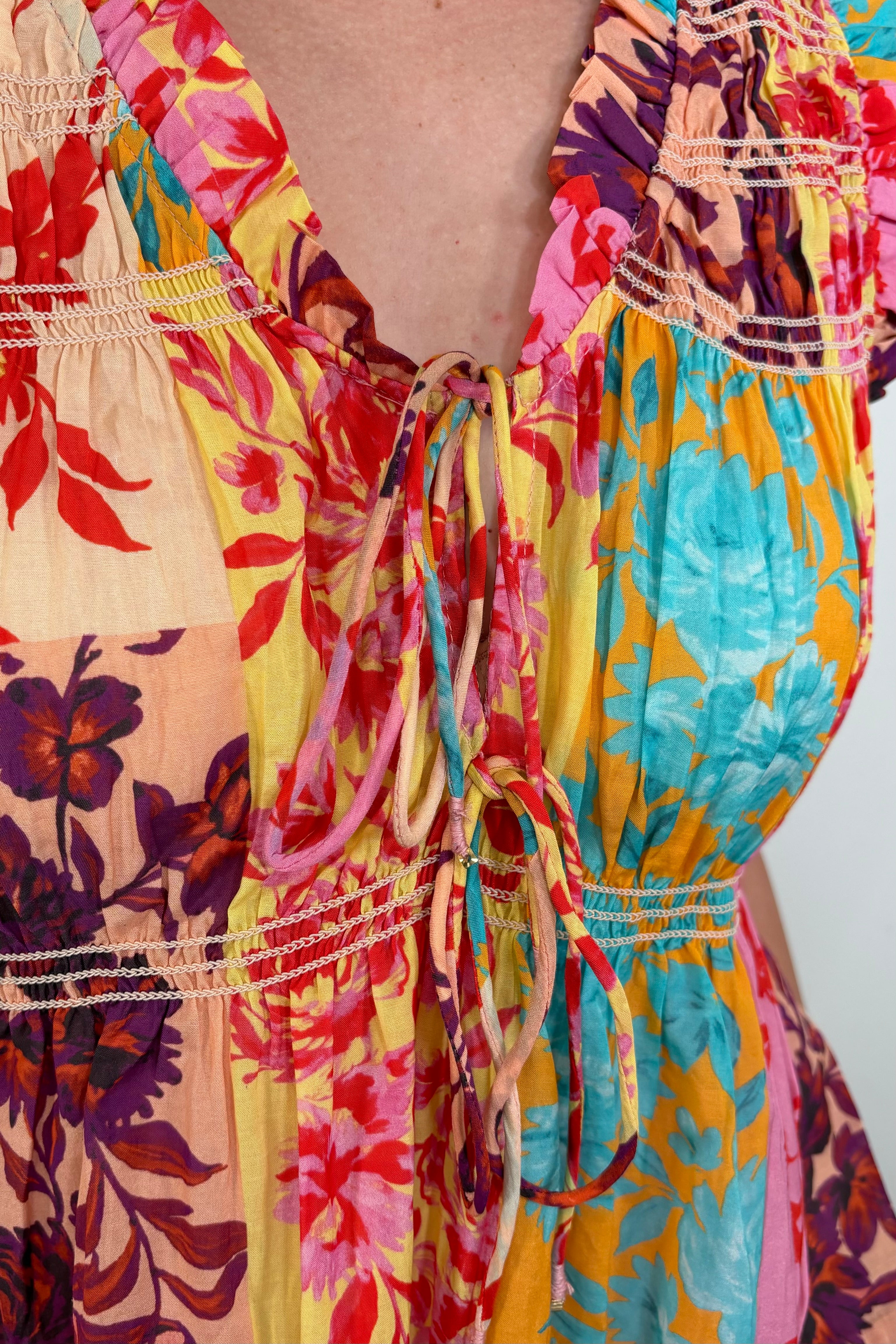 A Maximalist Floral Print  in Premium Cotton - Micky Top by Love the Label