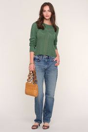 Benet Lightweight Cotton Pointelle Knit Sweater by Heartloom