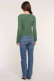 Benet Lightweight Cotton Pointelle Knit Sweater by Heartloom