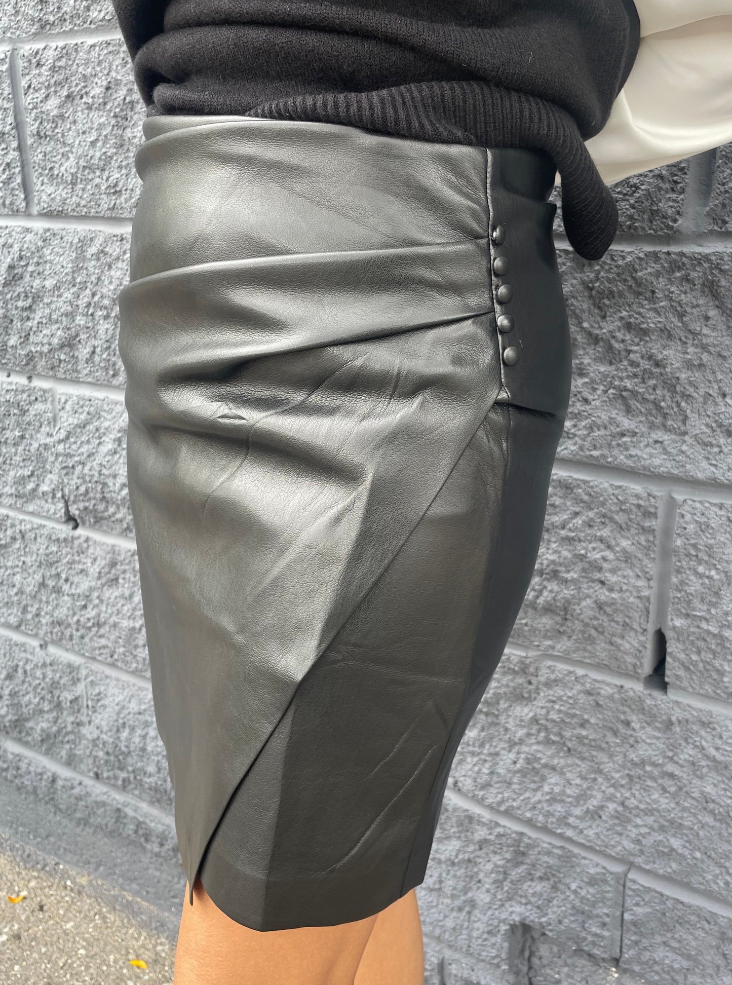 Melissa Nepton All Day Faux Leather Skirt