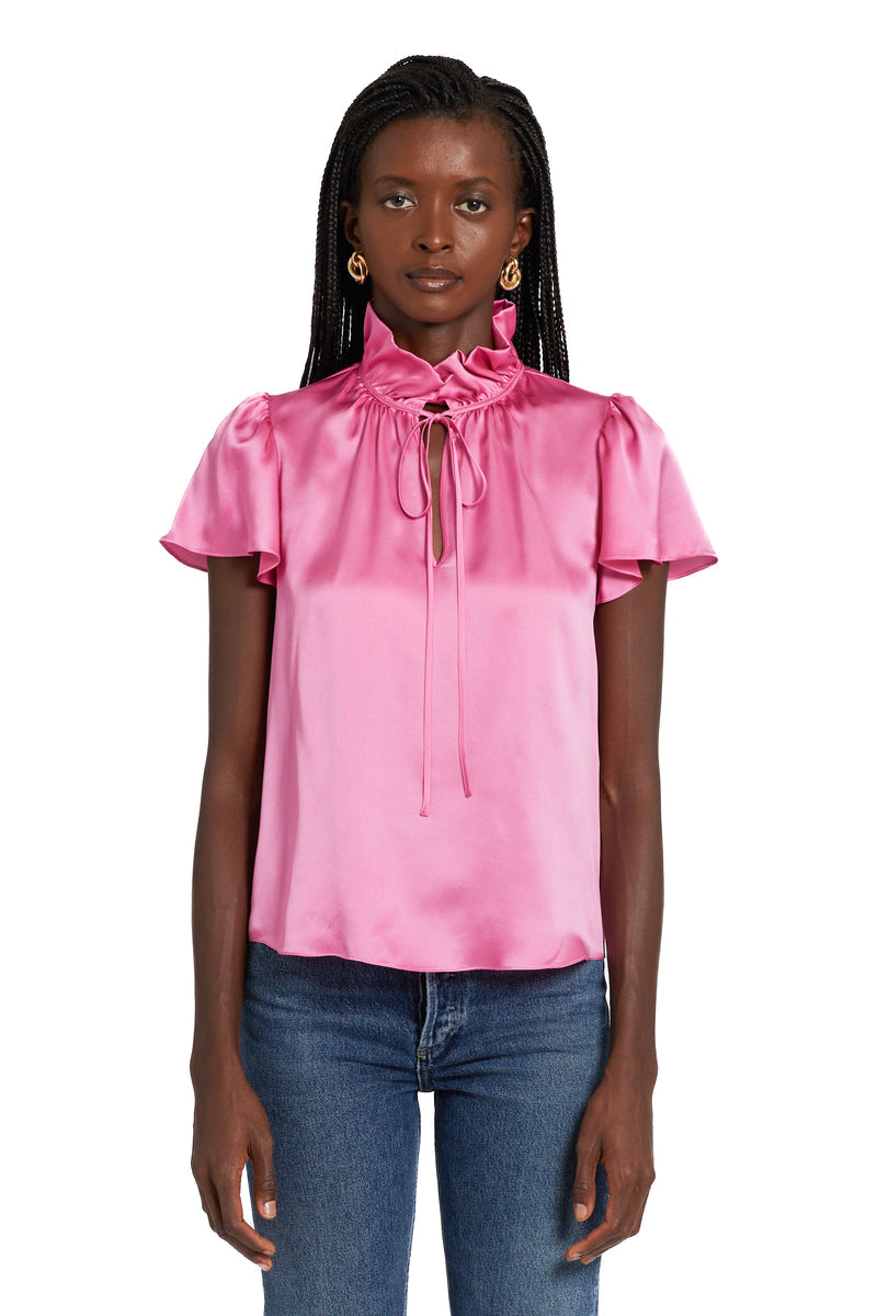 Amanda Uprichard Vittoria Silk Top