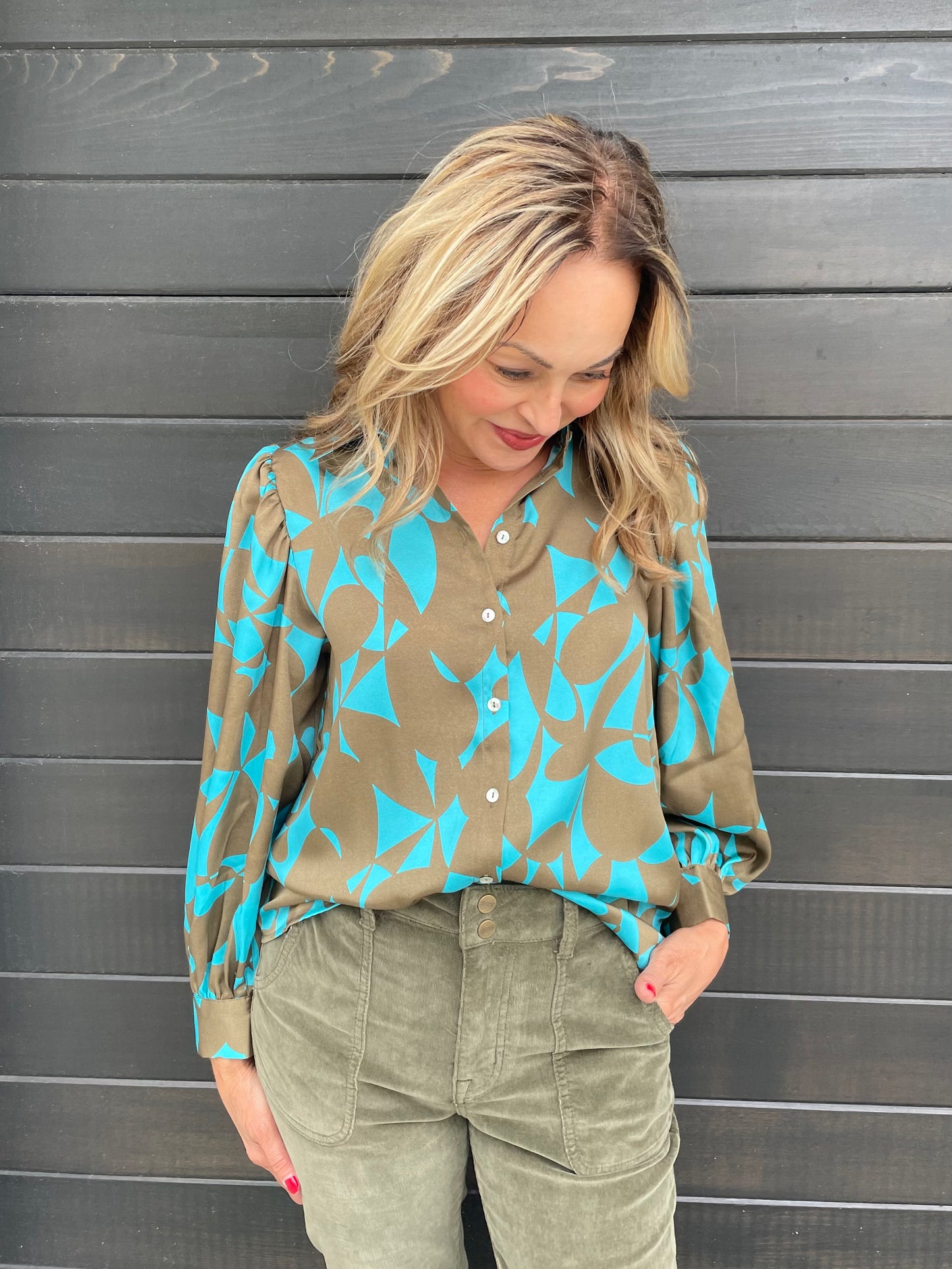 Esqualo Saraphina Print Blouse