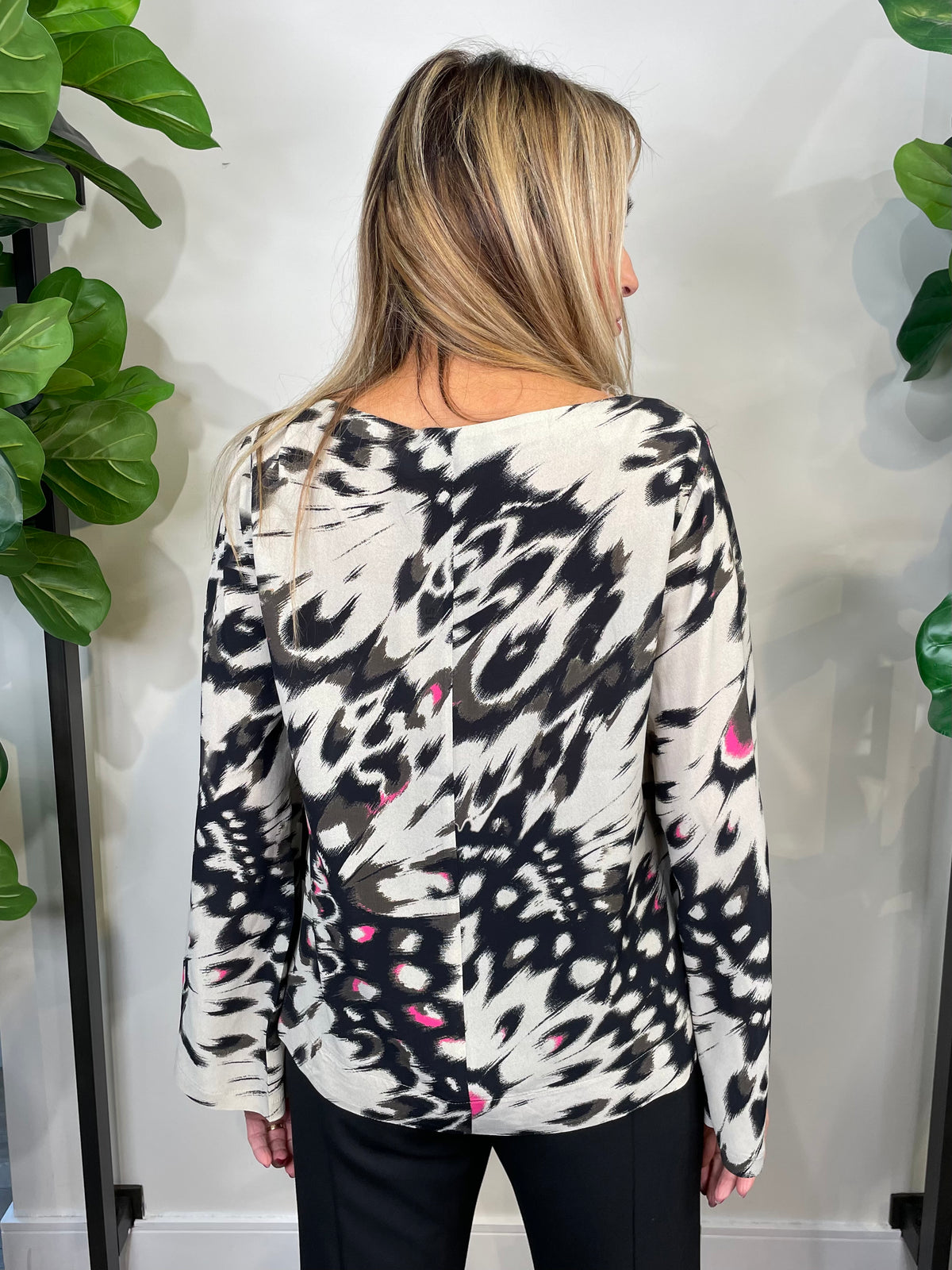Summum Wing Print Top - Size 42 Available