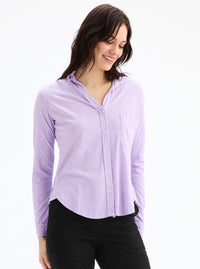 CHRLDR Amrat Jersey Blouse in Orchid - Size XS Available