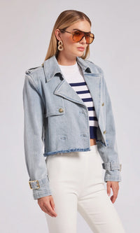 Generation Love Camila Denim Trench Coat - Size L Available