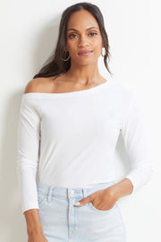 Norma Kamali Long Sleeve Drop Shoulder Top - Size XS Available
