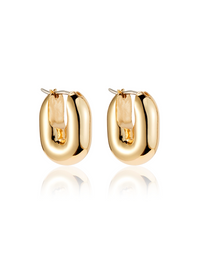 Jenny Bird Puffy U-Link Earrings in Gold