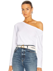 Norma Kamali Long Sleeve Drop Shoulder Top - Size XS Available