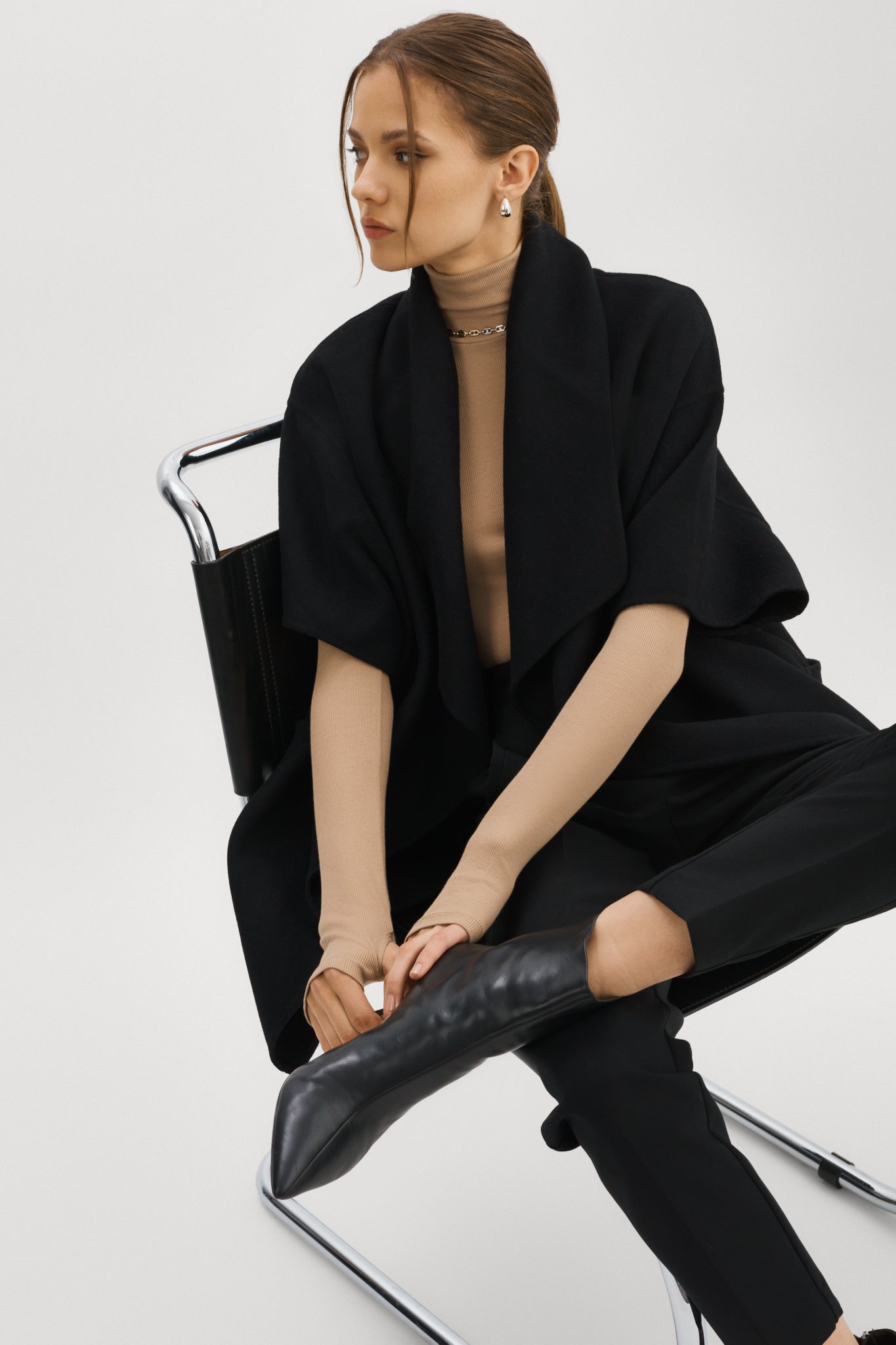 La Marque Penelope 3/4" Sleeve Oversize Coat