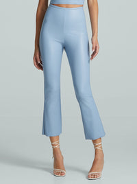 Commando Faux Leather Cropped Flares in Blue - Size M Available