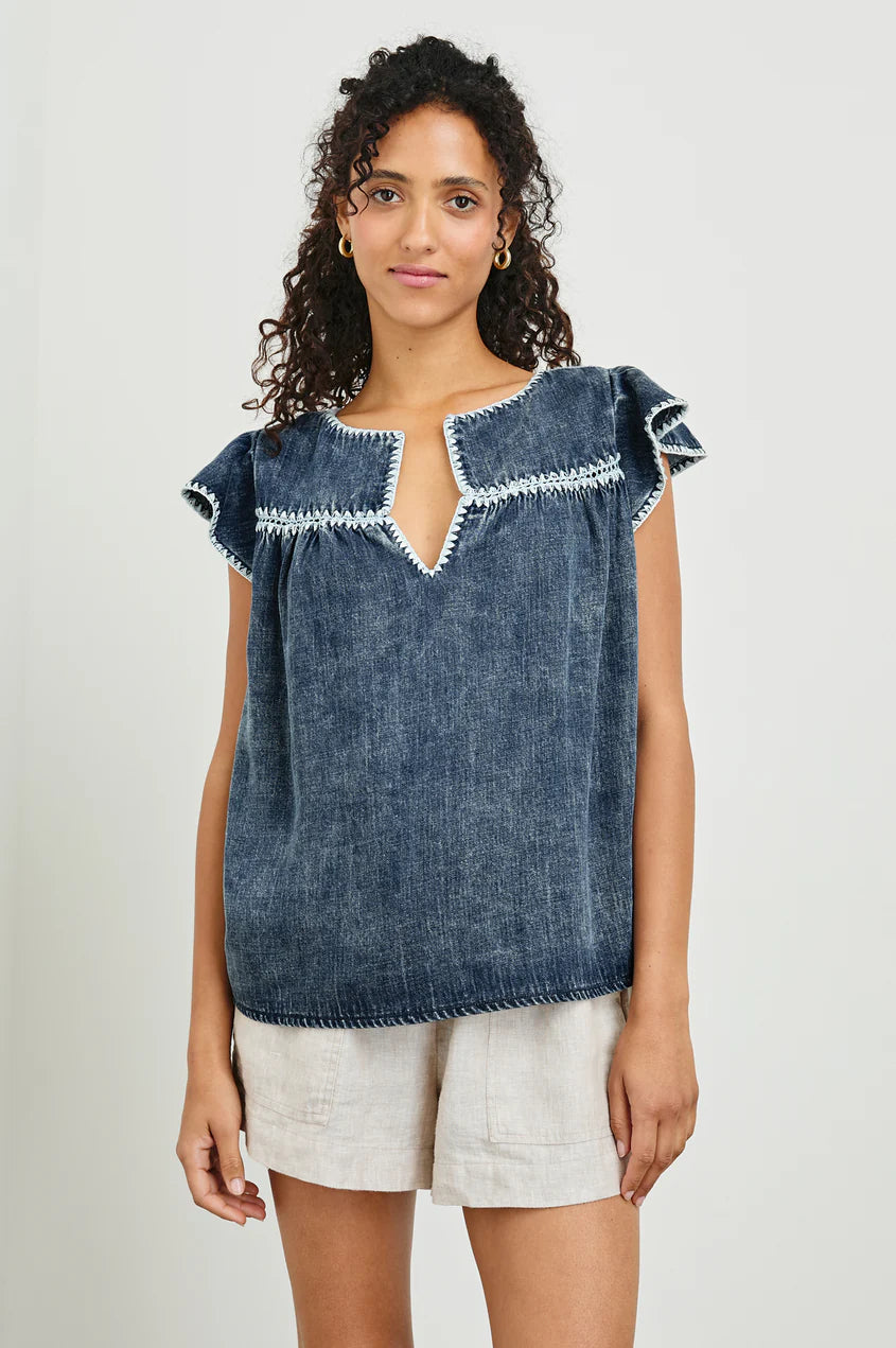 Rails Tafia Tencel Denim Top