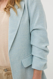 Esqualo Linen Look Blazer in Sky Blue