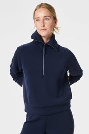 Spanx AirEssentials Half-Zip Sweatshirt in Timeless Navy
