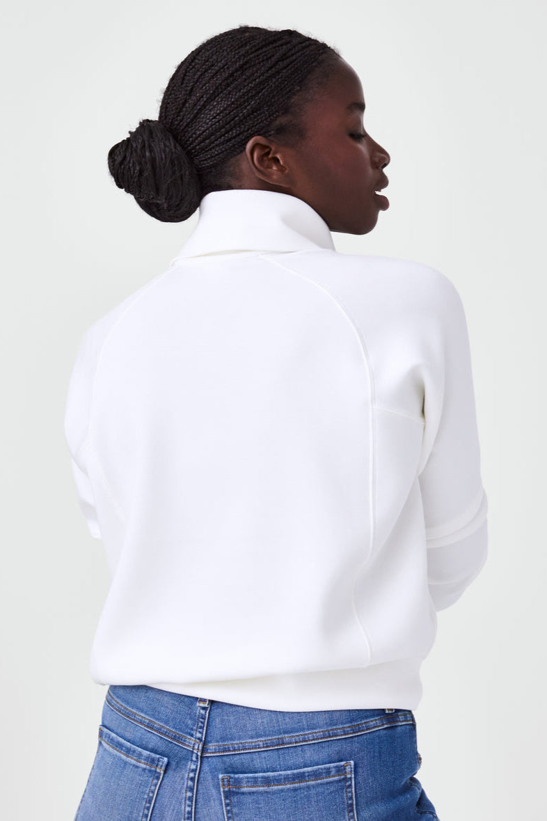 Spanx AirEssentials Half-Zip Sweatshirt in Powder