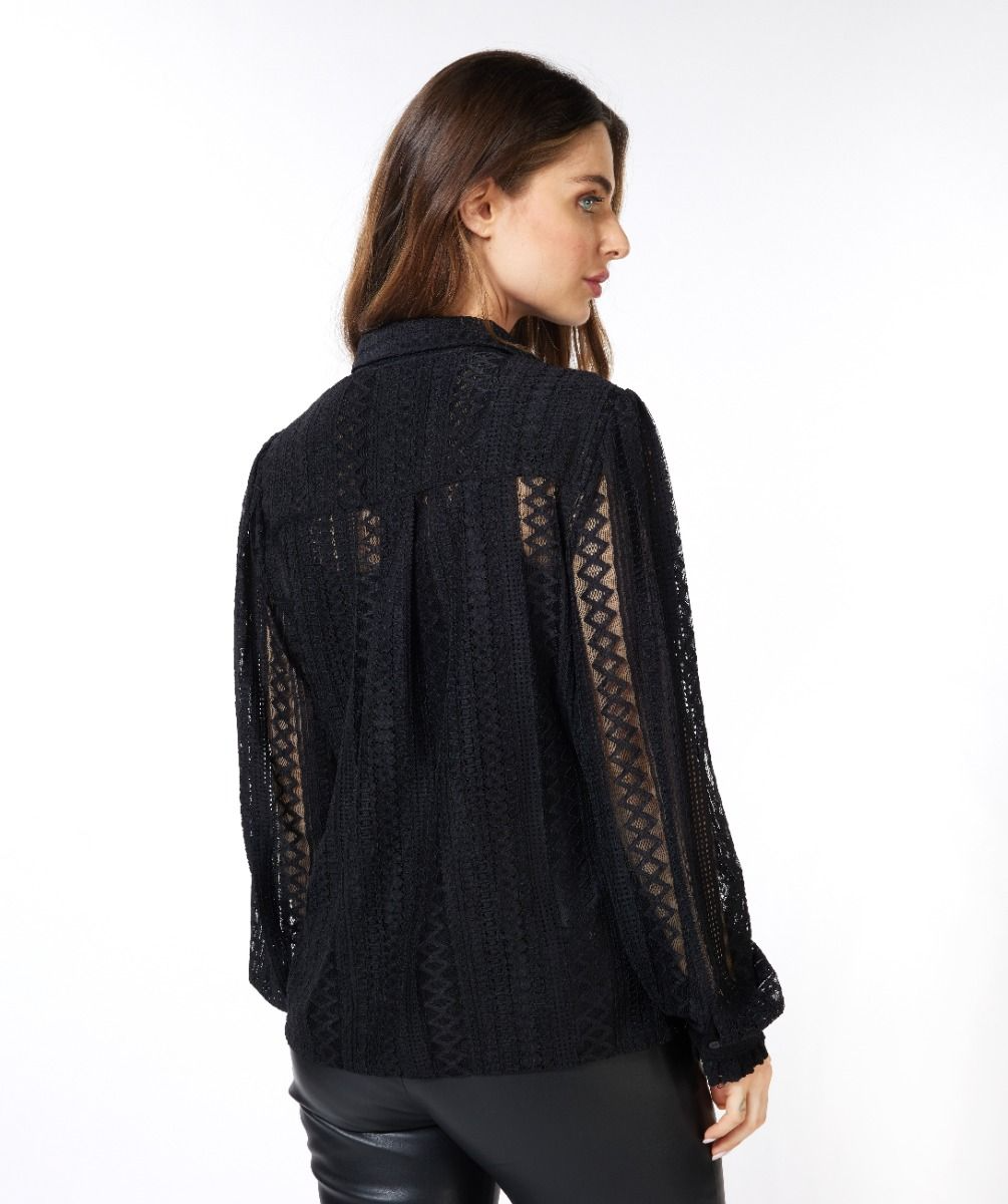 Esqualo Stretch Lace Blouse
