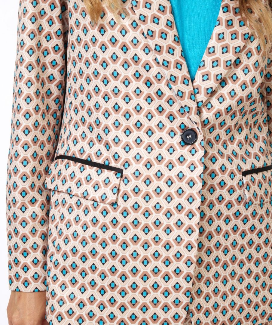 Esqualo Victoria Stretch Graphic Blazer