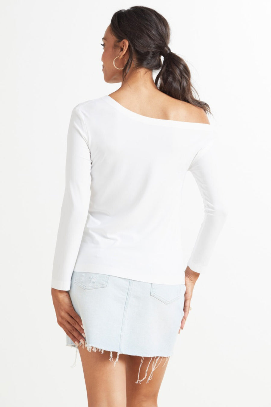 Norma Kamali Long Sleeve Drop Shoulder Top - Size XS Available