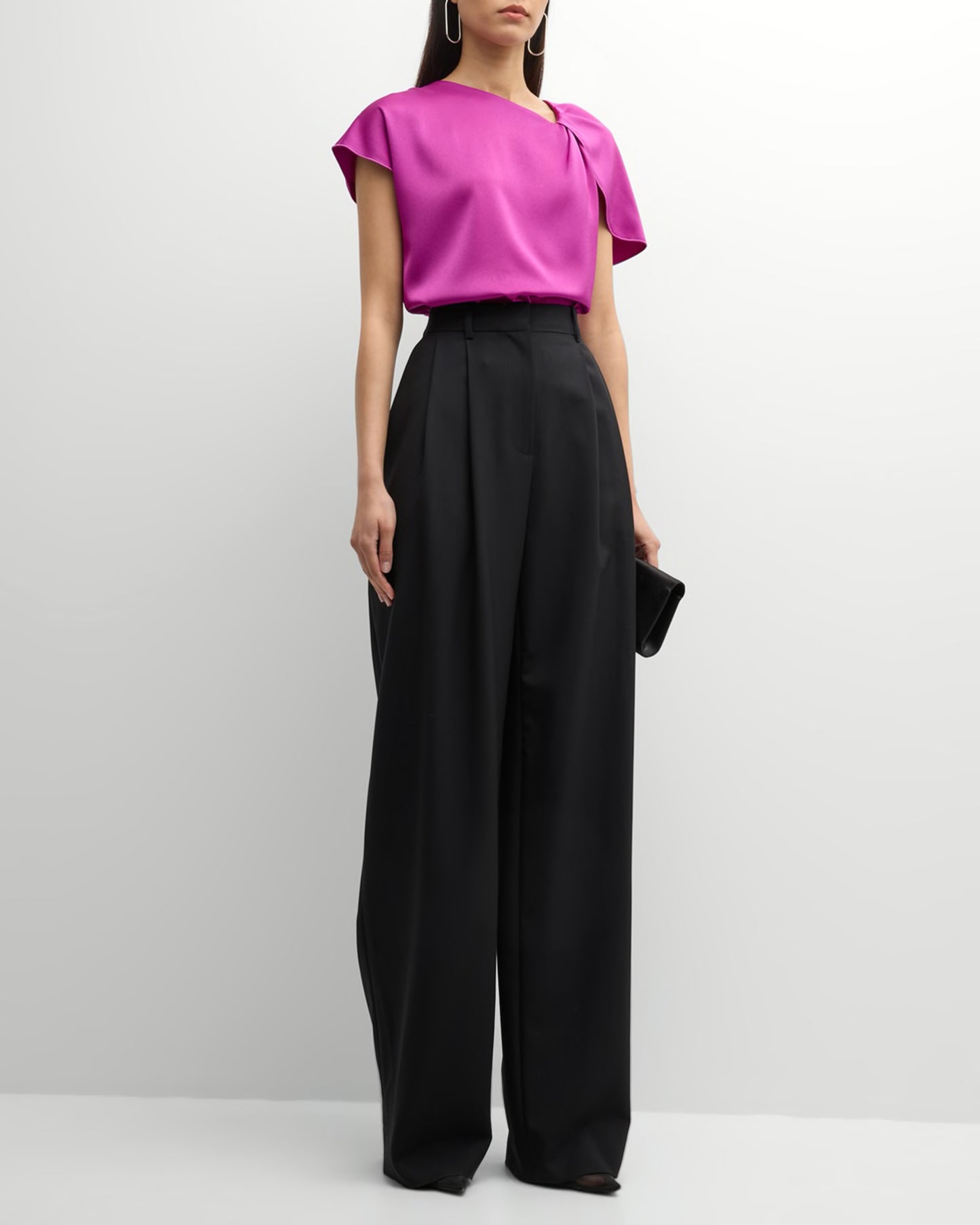 Marella Petal Sleeve Top in Cyclamen