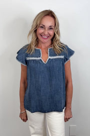 Rails Tafia Tencel Denim Top