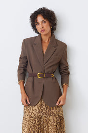 Suncoo DWEN Classic Relaxed Blazer – European Chic with Timeless Versatility