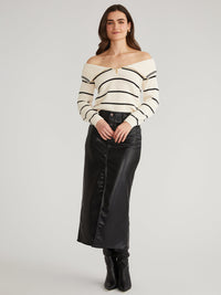 525 America Sierra Off Shoulder Stripe Pullover