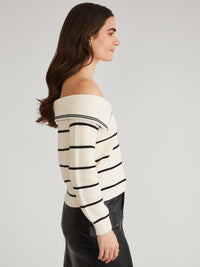 525 America Sierra Off Shoulder Stripe Pullover