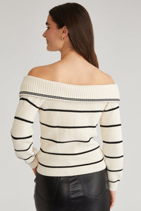 525 America Sierra Off Shoulder Stripe Pullover