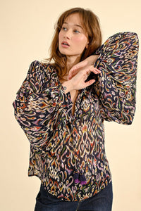 Molly Bracken Long Sleeve Printed Blouse