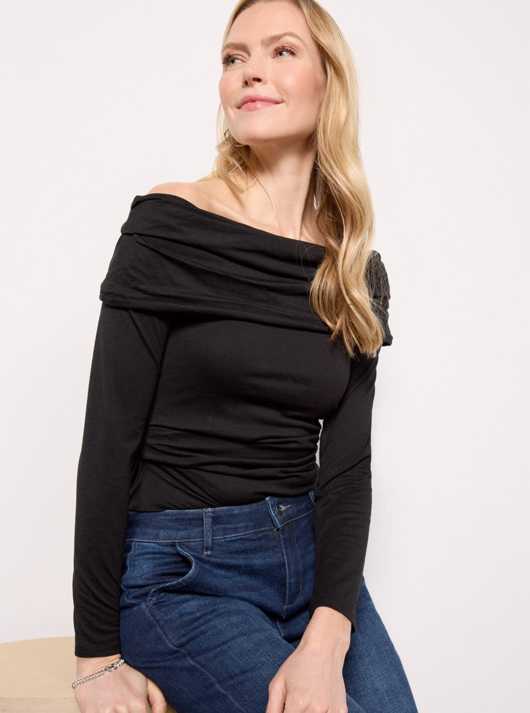 Nation Abana Draped Off The Shoulder Top - Size L Available