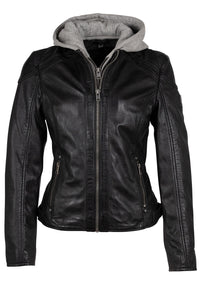 Mauritius Detachable Hoodie Leather Jacket