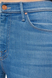 Women wearing blue flair jeans