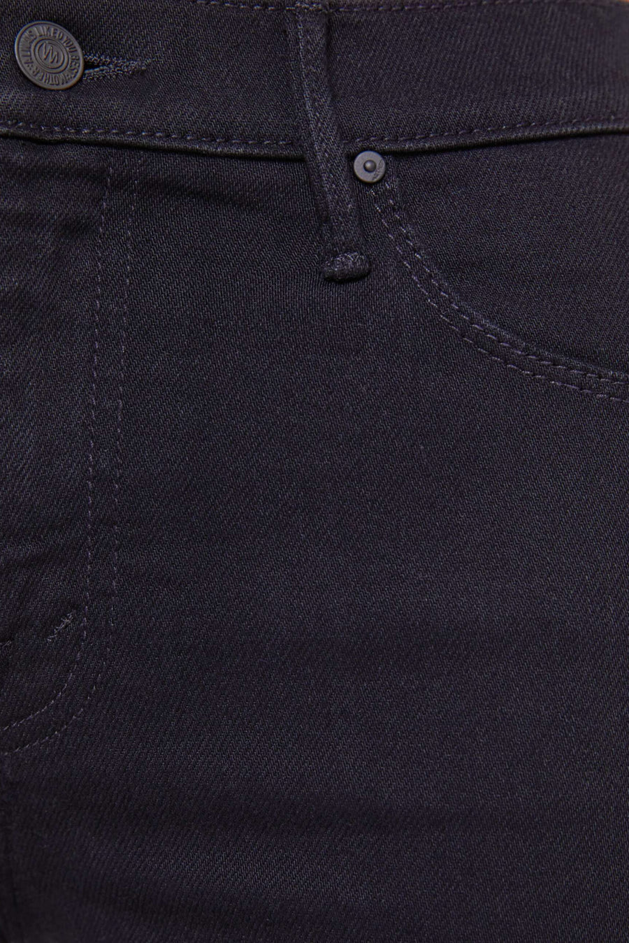 Close-up pocket of black denim jeans