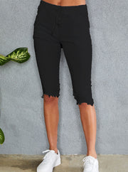 Venti 6 Fringe Hem Bermuda Shorts