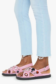 Mother The Mid Rise Dazzler Crop Fray
