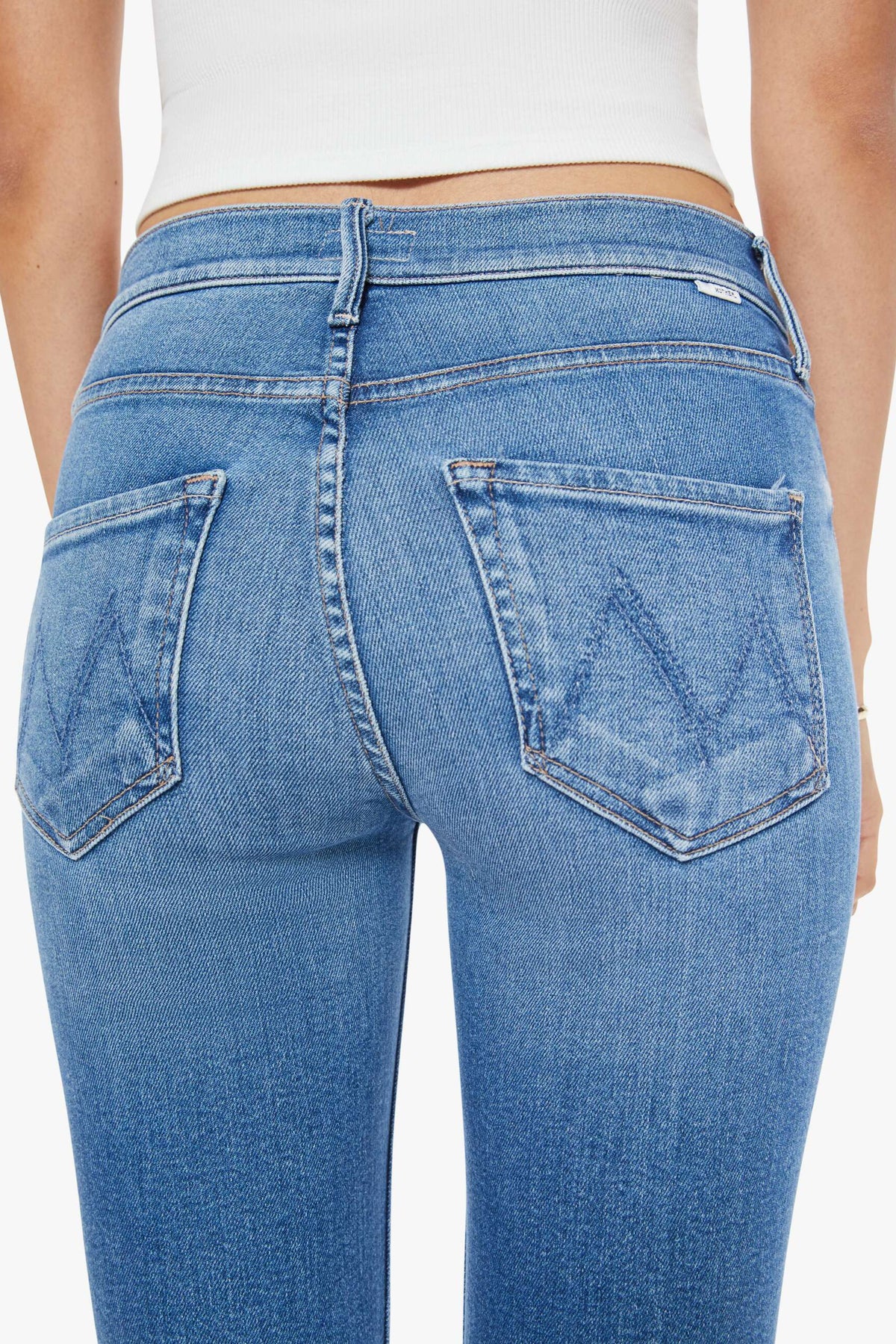 MOTHER The Mid Rise Dazzler Crop Jean in Ready, Set, Go!